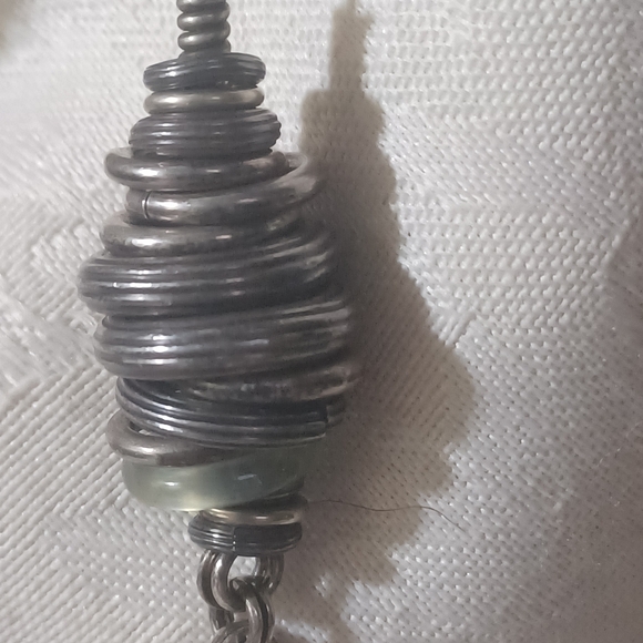 Stephen Dweck Beaded Y Drop Toggle Necklace, SS - Picture 5 of 13